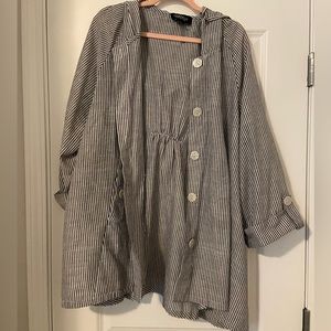 Jones & Co Striped Linen Jacket